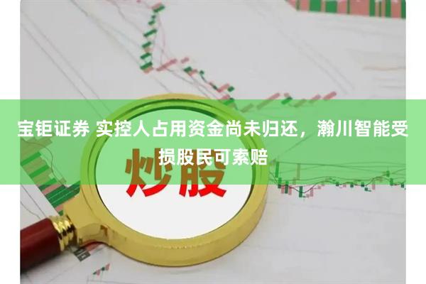 宝钜证券 实控人占用资金尚未归还,瀚川智能受损股民可索赔